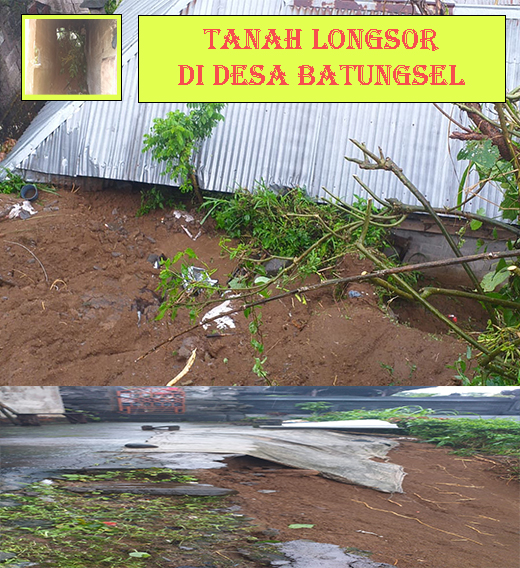 AKIBAT HUJAN DERAS SATU RUMAH TERTIMPA LONGSOR DI KECAMATAN PUPUAN