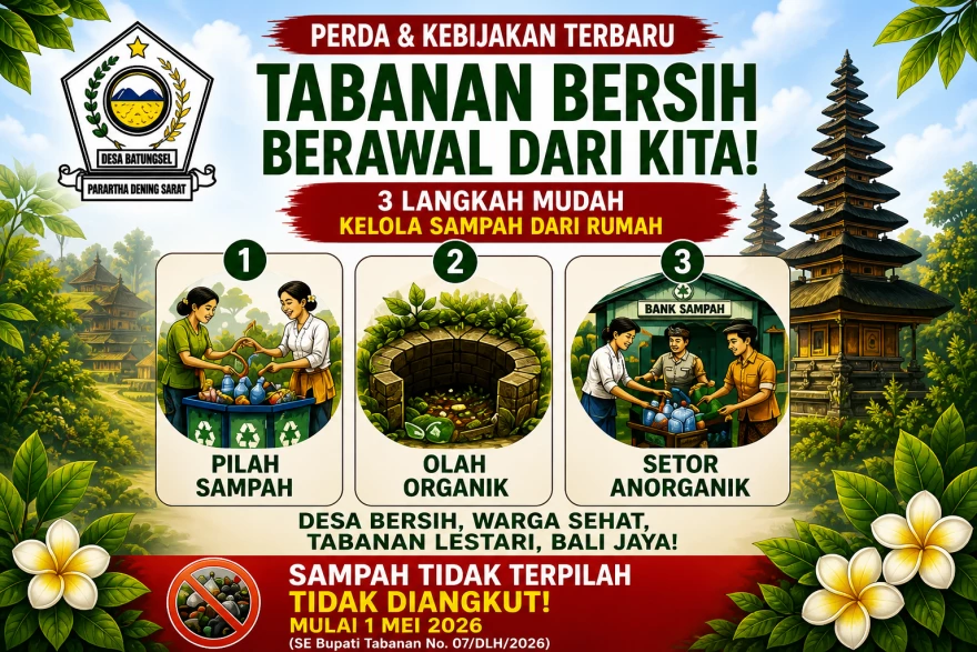 Gerakan Bali Bersih Sampah: Desa Batungsel Bergerak dari Rumah Tangga